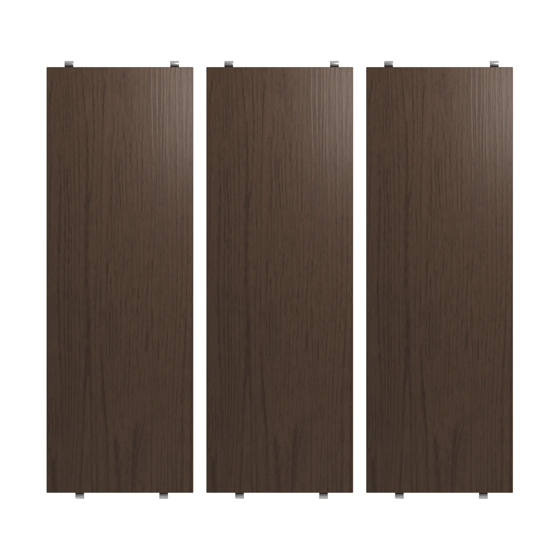 Mensola String, Rovere scuro, 58x20 cm, confezione da 3 String