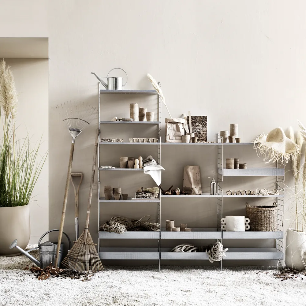 Montante da parete String Outdoor, zincato, 50x30 cm, 1 pezzo String