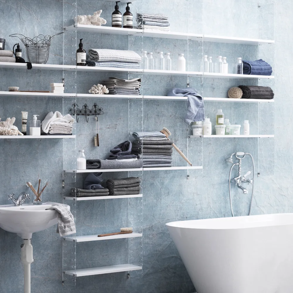 Montante da parete String Plex, trasparente, 50x30 cm, 1 pezzo String