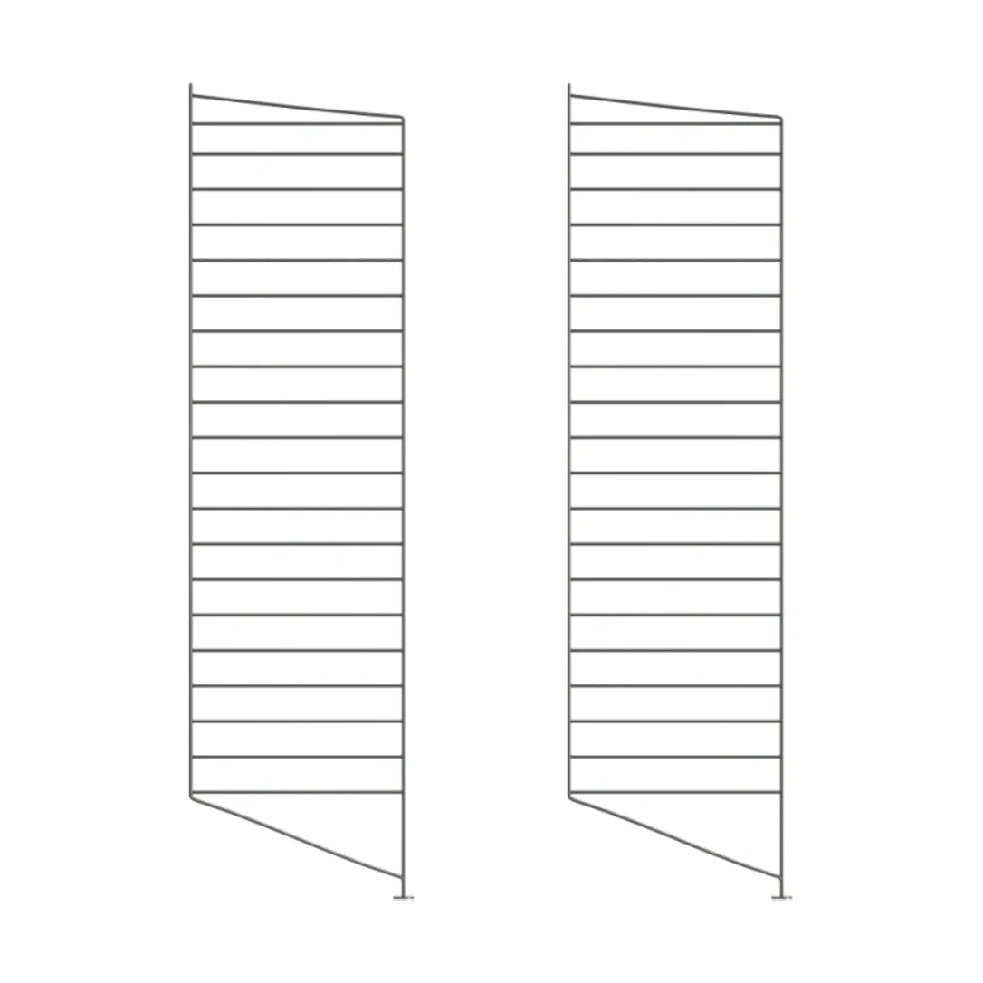 Montante da pavimento String, Grigio scuro, 115x30 cm, confezione da 2 String