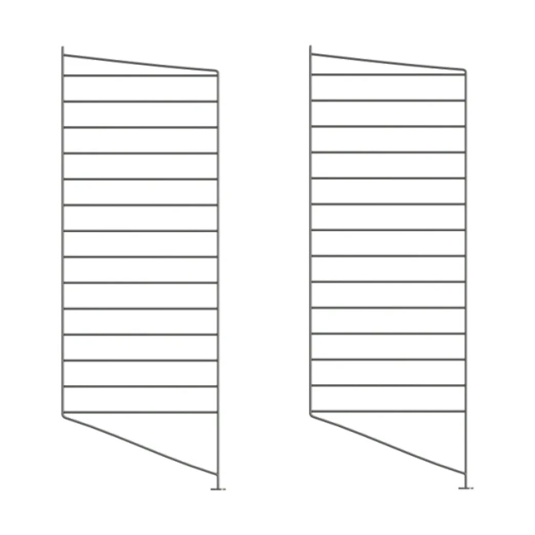 Montante da pavimento String, Grigio scuro, 85x30 cm, confezione da 2 String