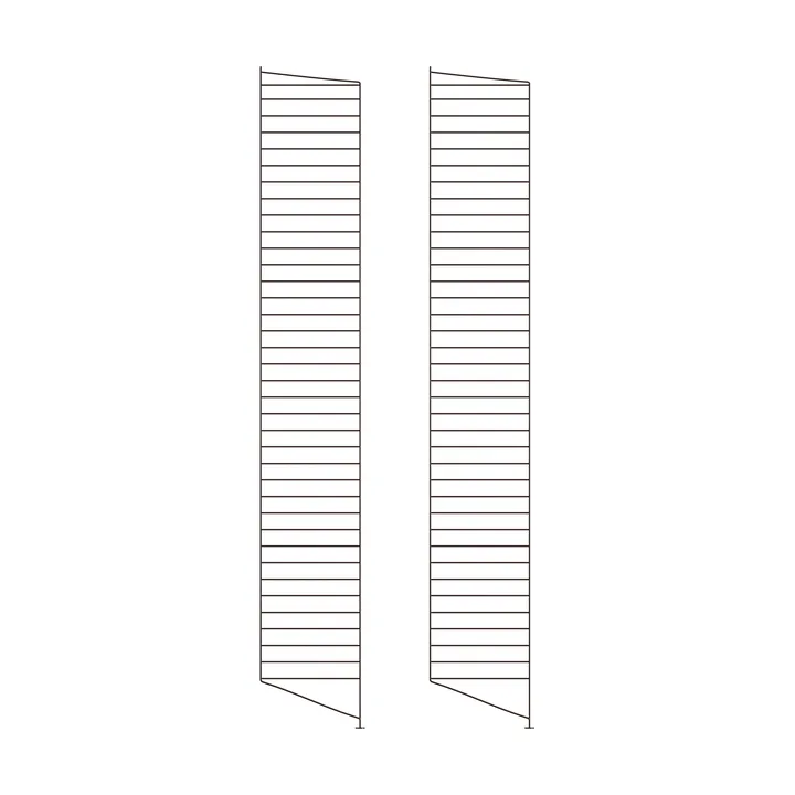 Montante da pavimento String - Marrone scuro, 200x30 cm, confezione da 2 - String