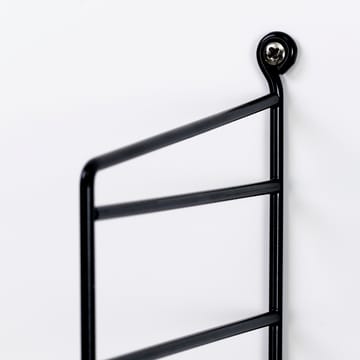 Montante da pavimento String - nero, 200x30 cm, 2 pezzi - String