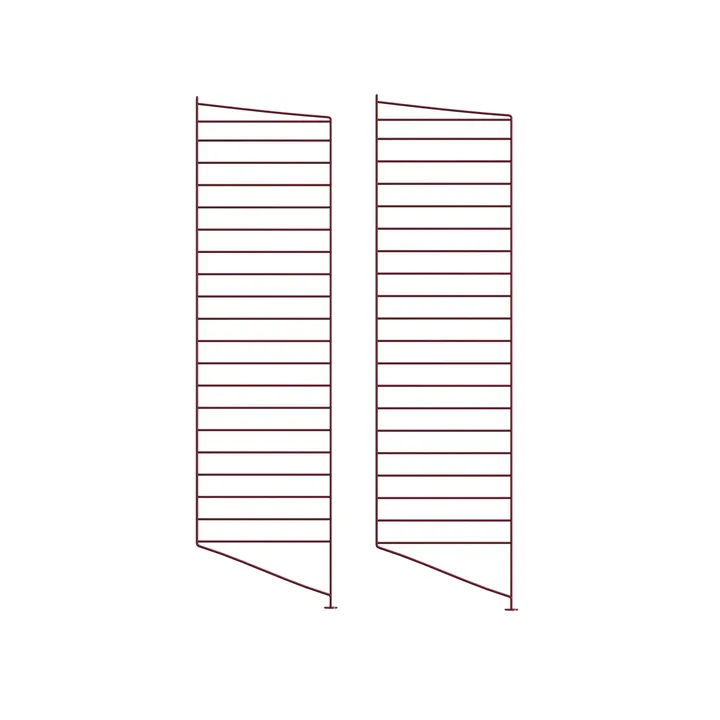 Montante da pavimento String - Rosso scuro, 115x30 cm, confezione da 2 - String