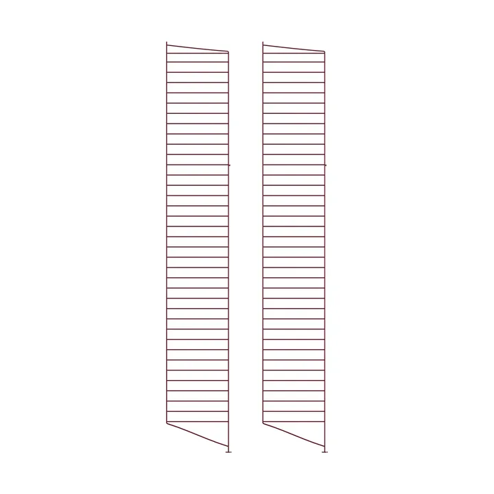 Montante da pavimento String - Rosso scuro, 200x30 cm, confezione da 2 - String