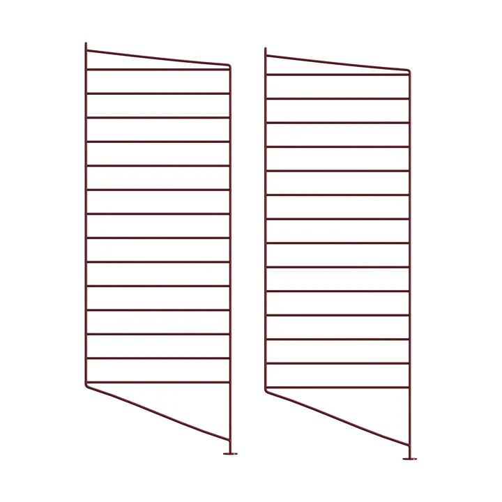 Montante da pavimento String - Rosso scuro, 85x30 cm, set da 2 - String