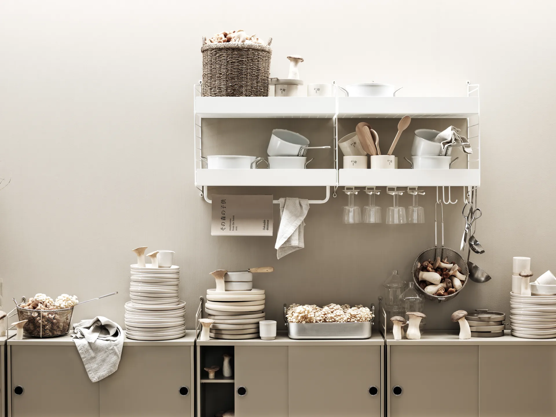 Montante laterale mensola String, bianco, 50x30 cm, 2 pezzi String