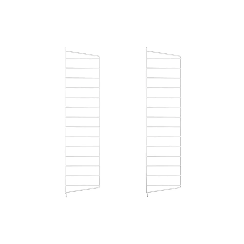 Montante laterale mensola String, Bianco, 75x20 cm, 2 pezzi String