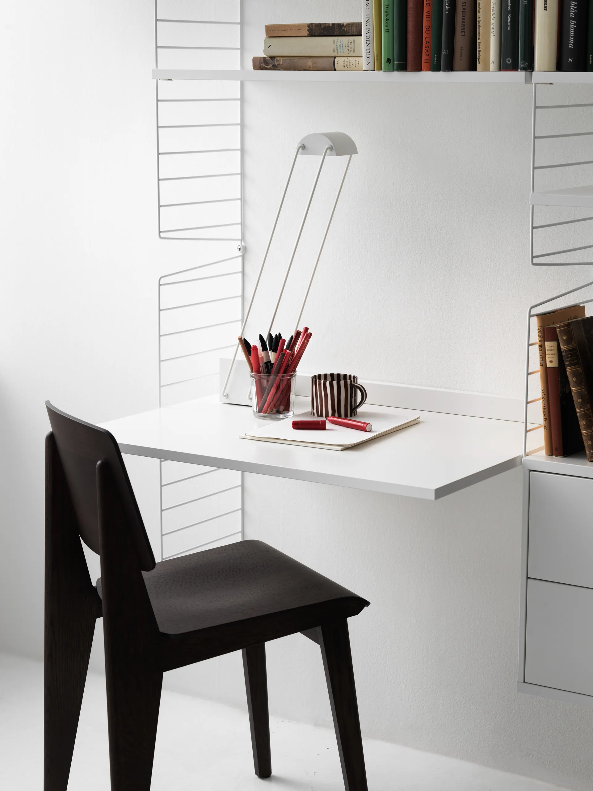 Montante laterale mensola String, Bianco, 75x30 cm, 1 pezzo String