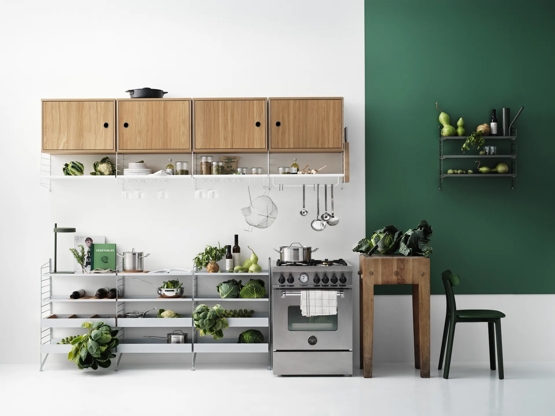 Montante laterale mensola String, bianco, 75x30 cm, 2 pezzi String