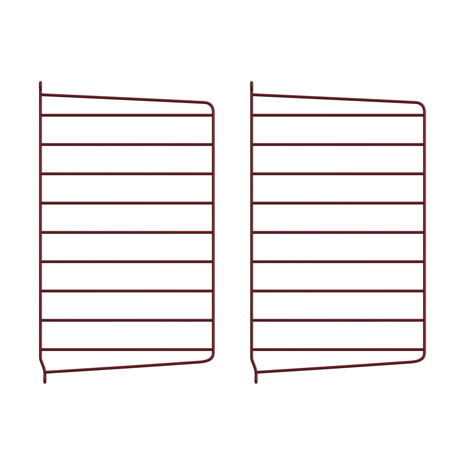 Montante laterale mensola String, Bordeaux scuro, 50x30 cm, confezione da 2 String