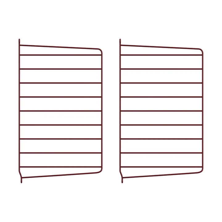 Montante laterale mensola String - Bordeaux scuro, 50x30 cm, confezione da 2 - String
