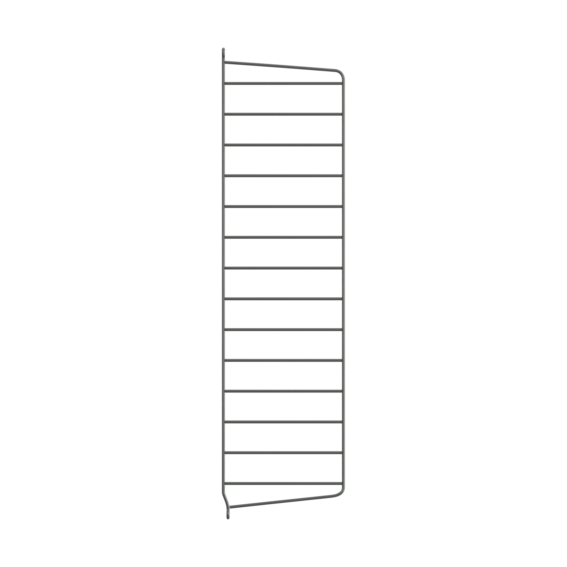 Montante laterale mensola String, Grigio scuro, 75x20 cm, 1 pezzo String