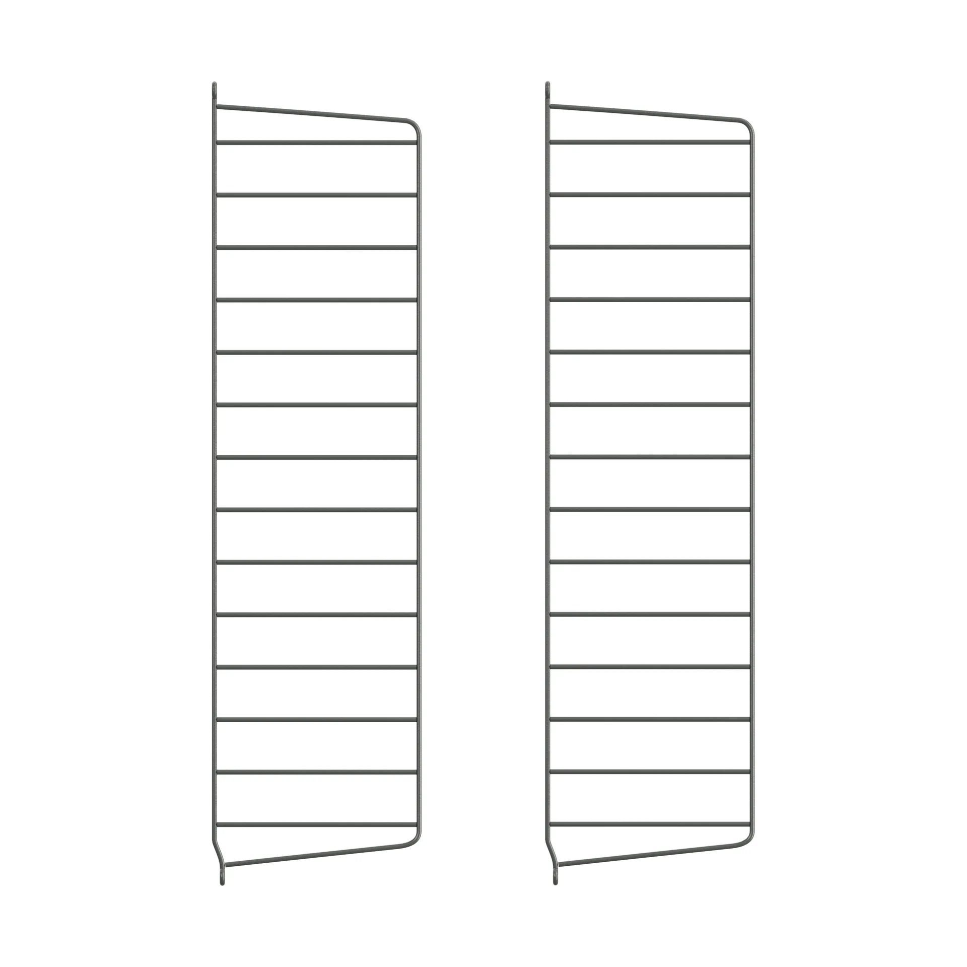 Montante laterale mensola String, Grigio scuro, 75x20 cm, 2 pezzi String