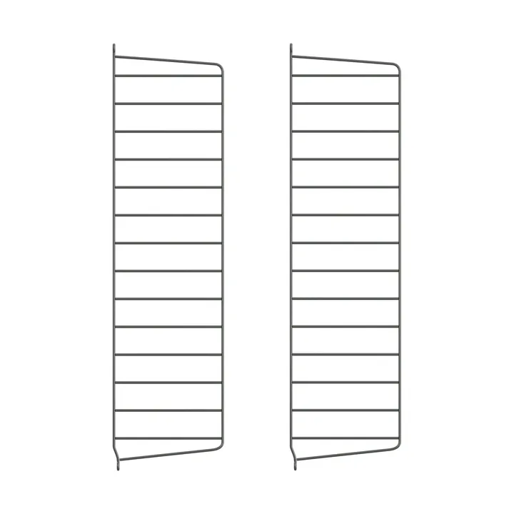 Montante laterale mensola String - Grigio scuro, 75x20 cm, 2 pezzi - String