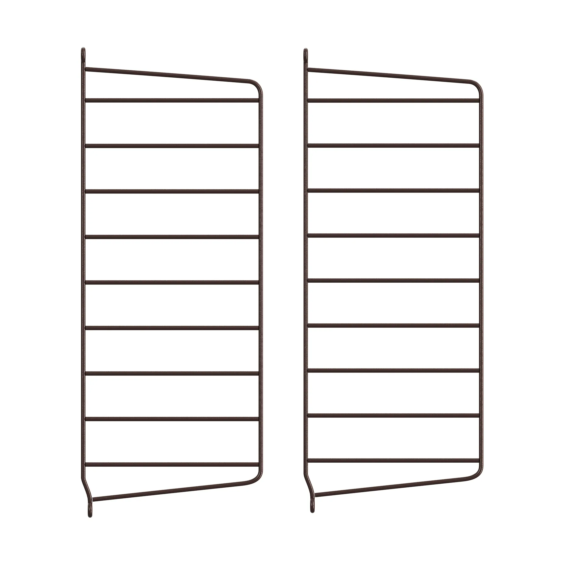 Montante laterale mensola String, Marrone scuro, 50x20 cm, confezione da 2 String