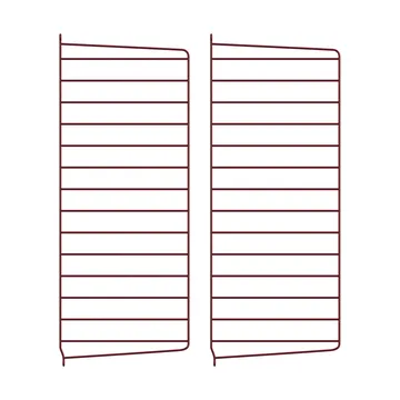 Montante laterale mensola String - Rosso scuro, 75x30 cm, confezione da 2 - String