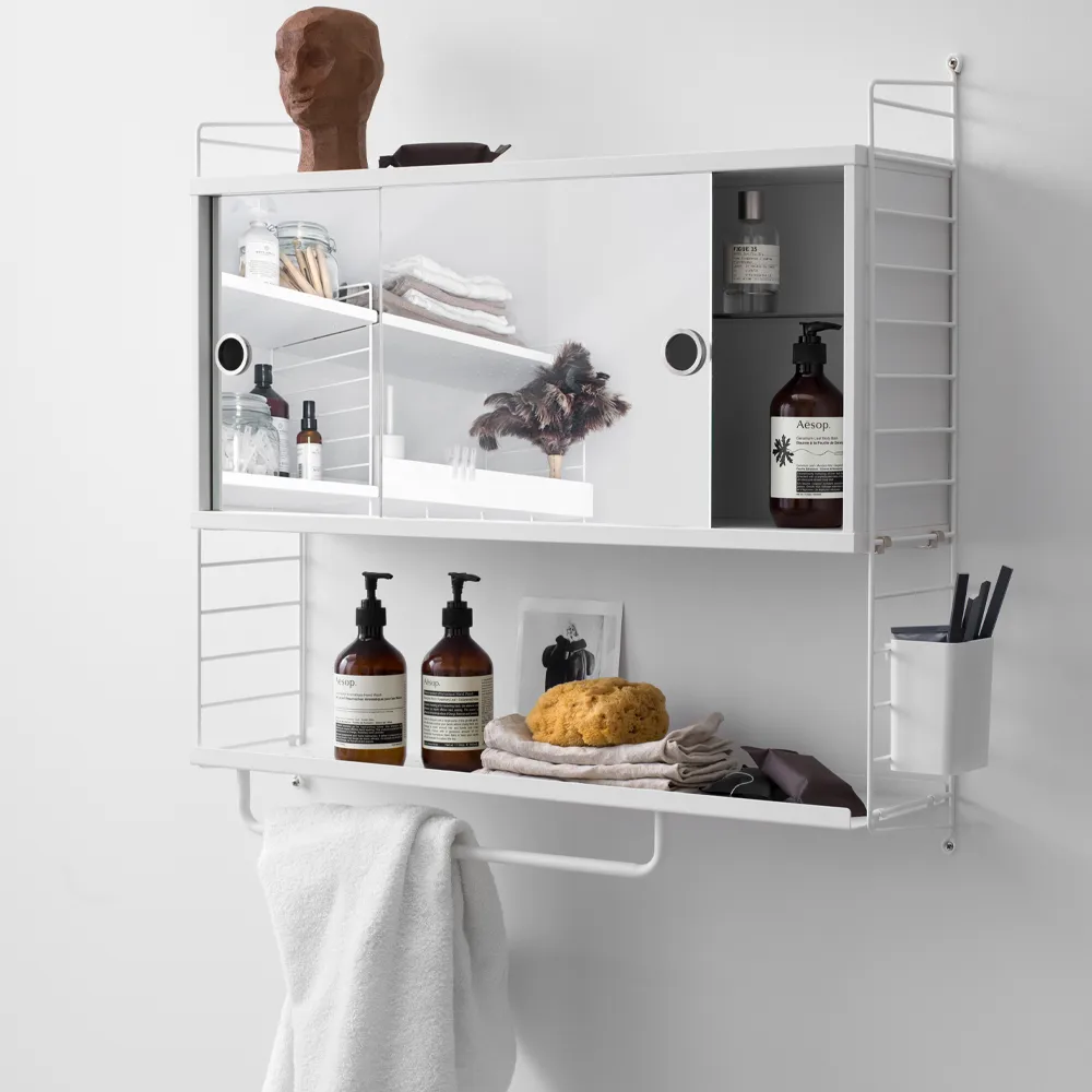 Scaffale da bagno String combinazione A - bianco,  String