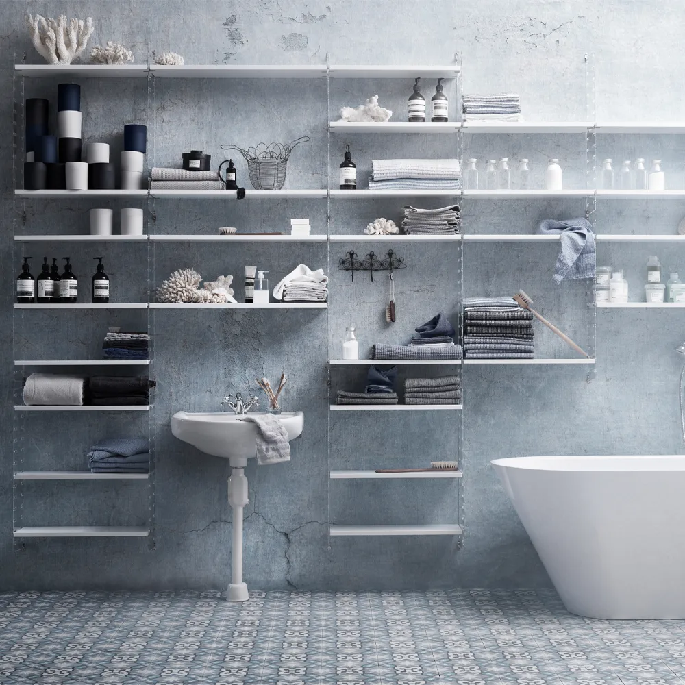 Scaffale da bagno String combinazione I - nero,  String