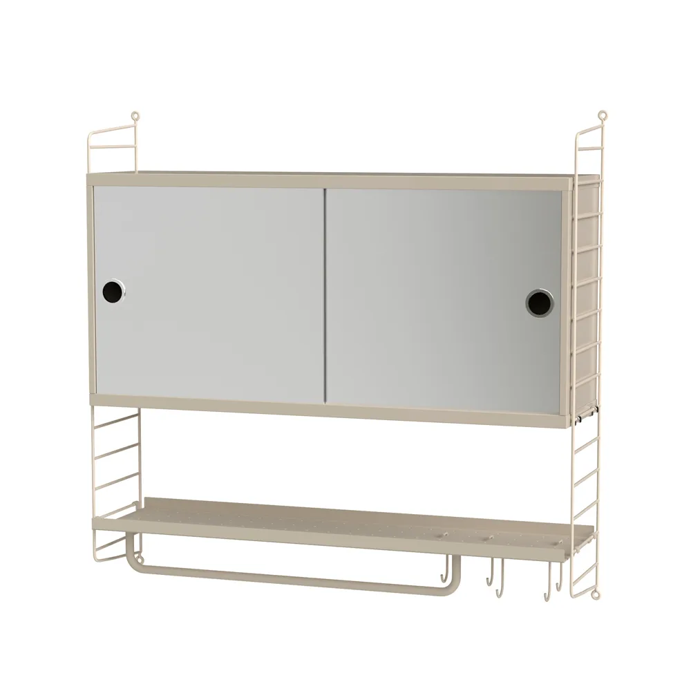 Scaffale da cucina String beige - combinazione A,  String
