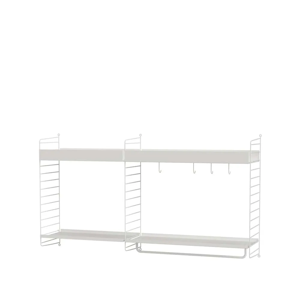 Scaffale da cucina String bianco - combinazione A String