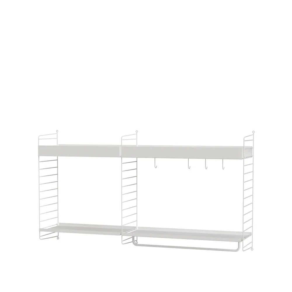 Scaffale da cucina String bianco - combinazione A String