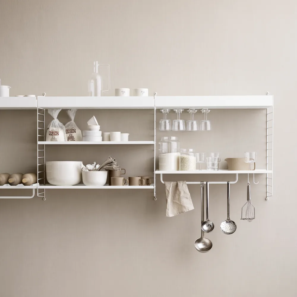 Scaffale da cucina String bianco - combinazione A String
