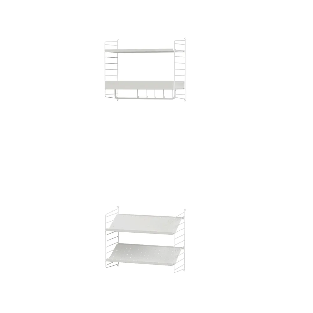 Scaffale da ingresso bianco - combinazione E,  String