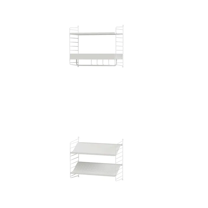 Scaffale da ingresso bianco - combinazione E - String