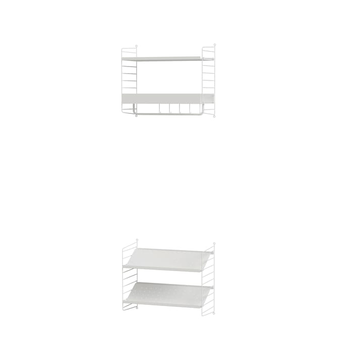 Scaffale da ingresso bianco - combinazione E - undefined - String