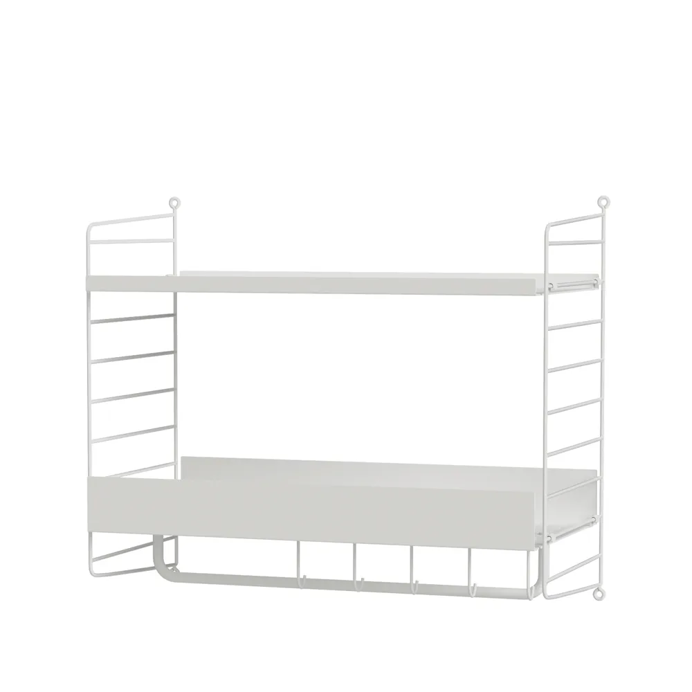 Scaffale da ingresso bianco - combinazione G,  String