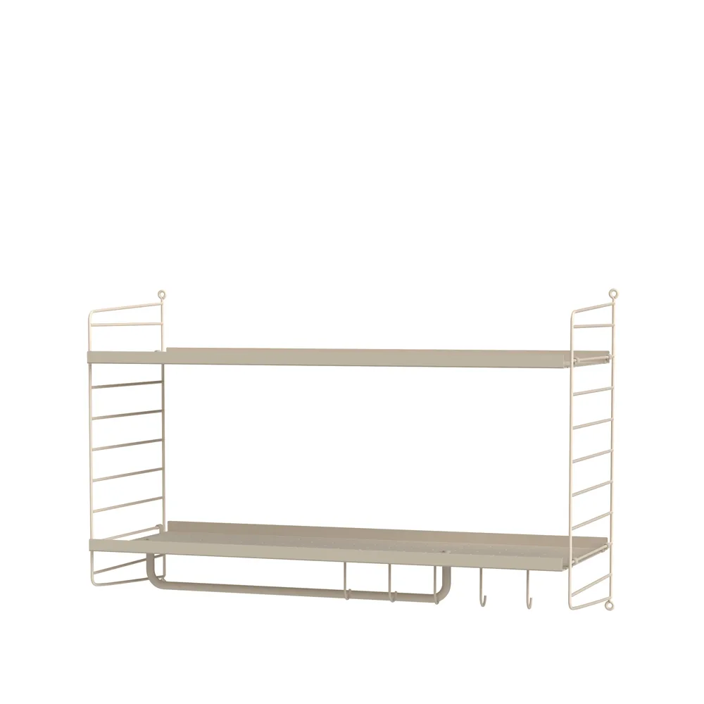 Scaffale da ingresso String beige - combinazione D,  String