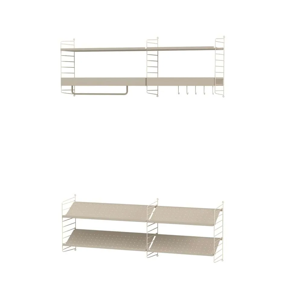 Scaffale da ingresso String beige - combinazione H String