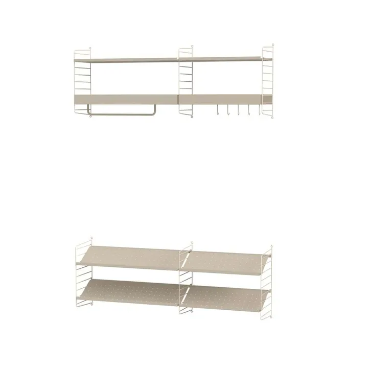 Scaffale da ingresso String beige - combinazione H - String