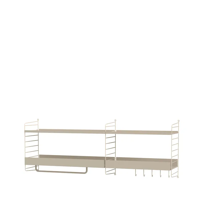 Scaffale da ingresso String beige - combinazione J - String