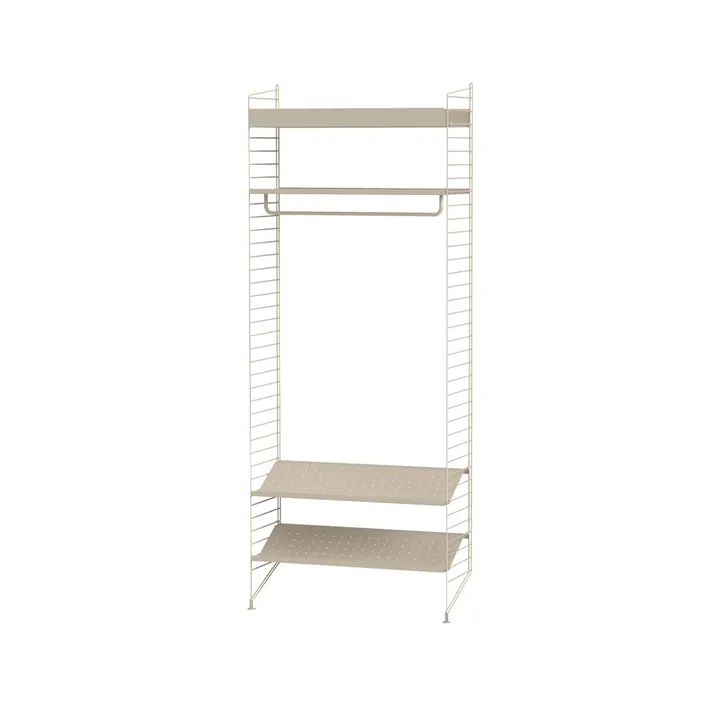 Scaffale da ingresso String beige - combinazione L - String