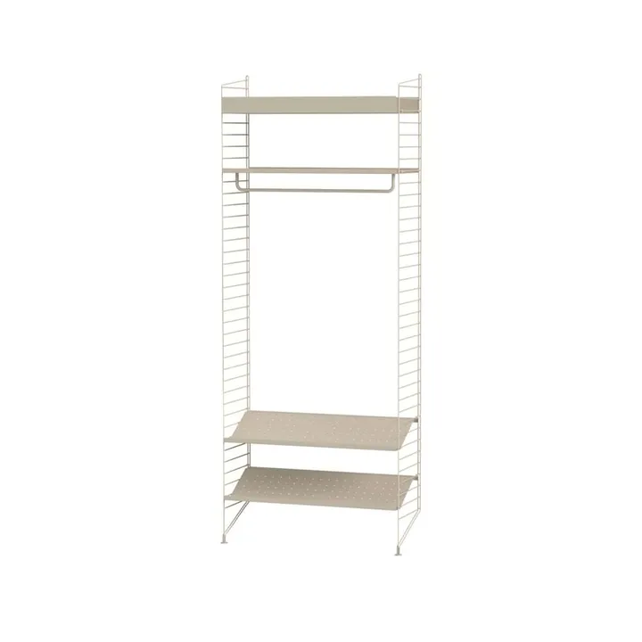 Scaffale da ingresso String beige - combinazione L - String