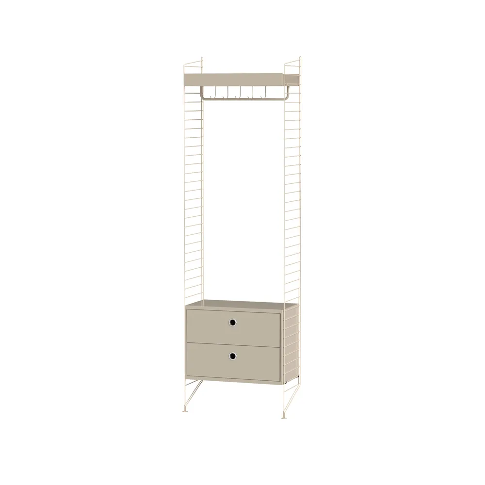 Scaffale da ingresso String beige - combinazione M,  String