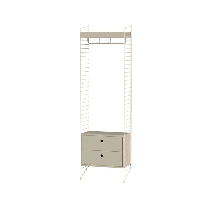 Scaffale da ingresso String beige - combinazione M - String