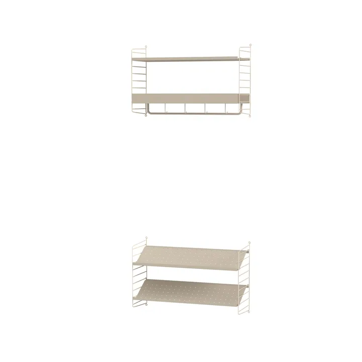 Scaffale da ingresso String beige - combinazione Q - String