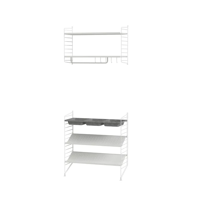 Scaffale da ingresso String bianco - combinazione B - String
