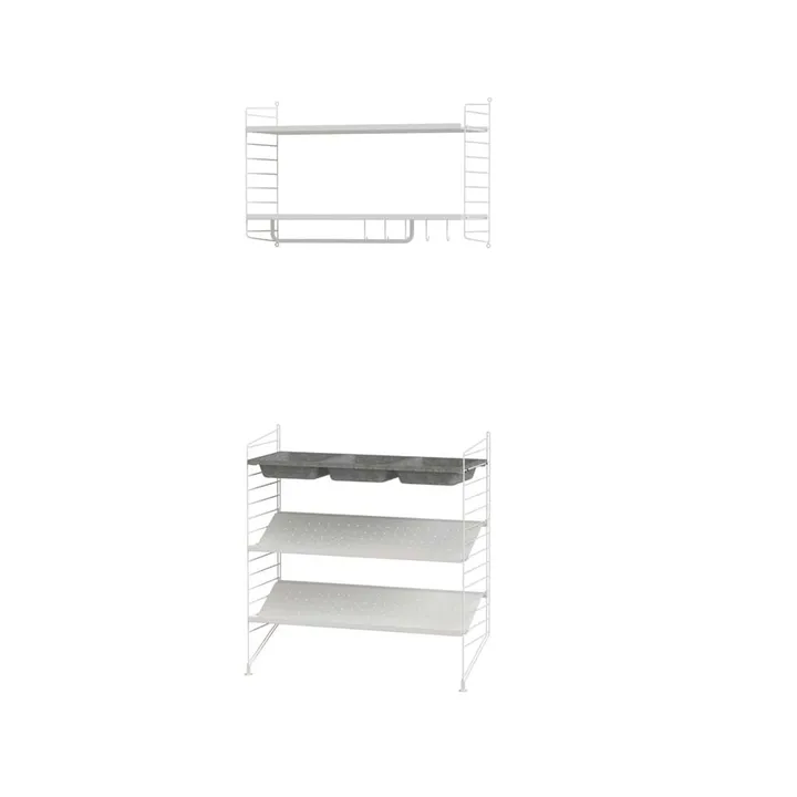 Scaffale da ingresso String bianco - combinazione B - String