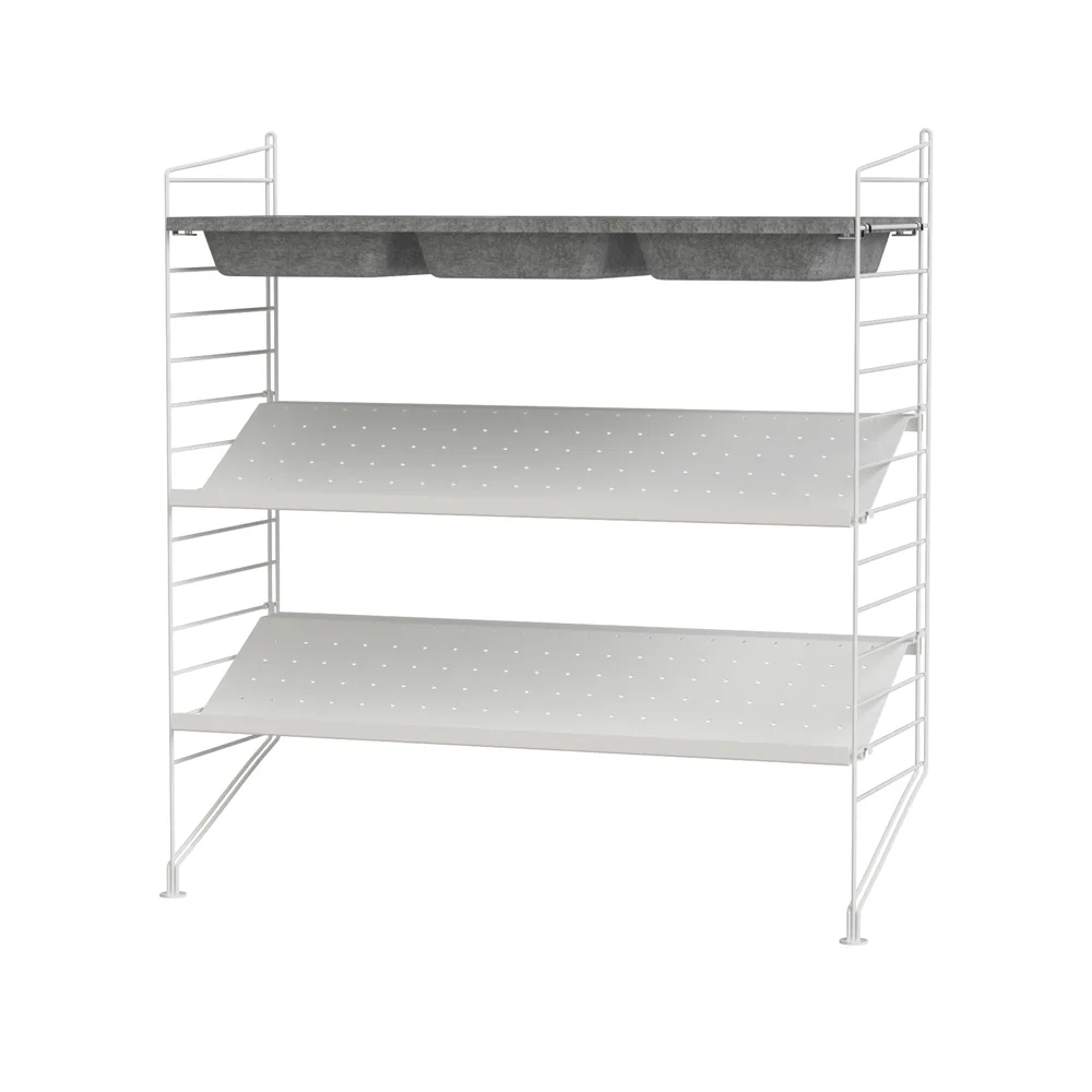 Scaffale da ingresso String bianco - combinazione C,  String