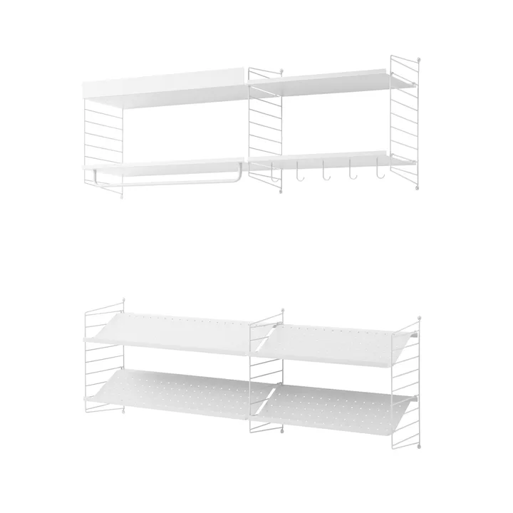 Scaffale da ingresso String bianco - combinazione C - String
