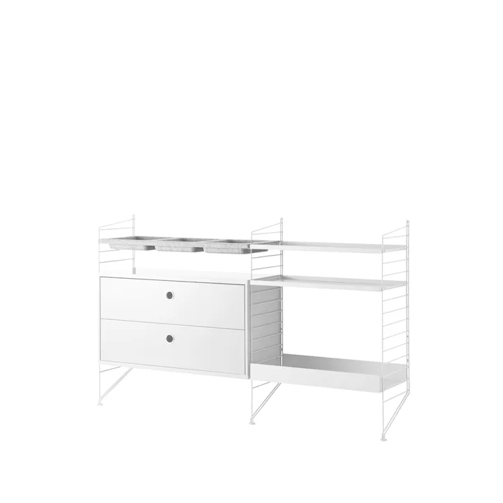 Scaffale da ingresso String bianco - combinazione H - String
