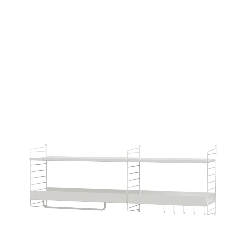 Scaffale da ingresso String bianco - combinazione J,  String
