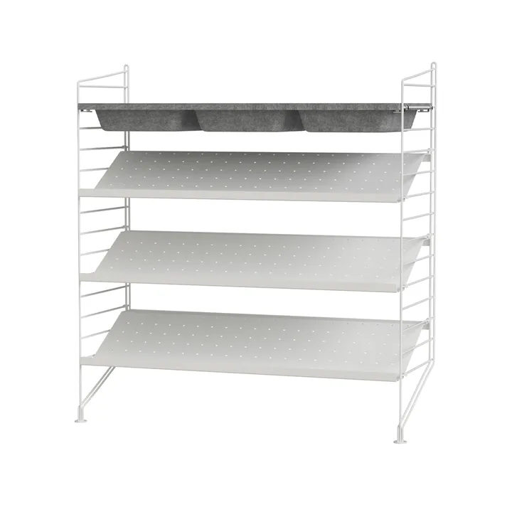 Scaffale da ingresso String bianco - combinazione O - String