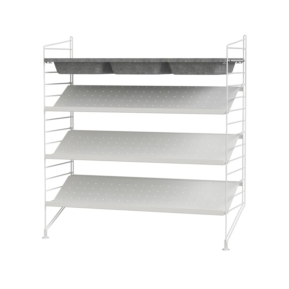 Scaffale da ingresso String bianco - combinazione O,  String
