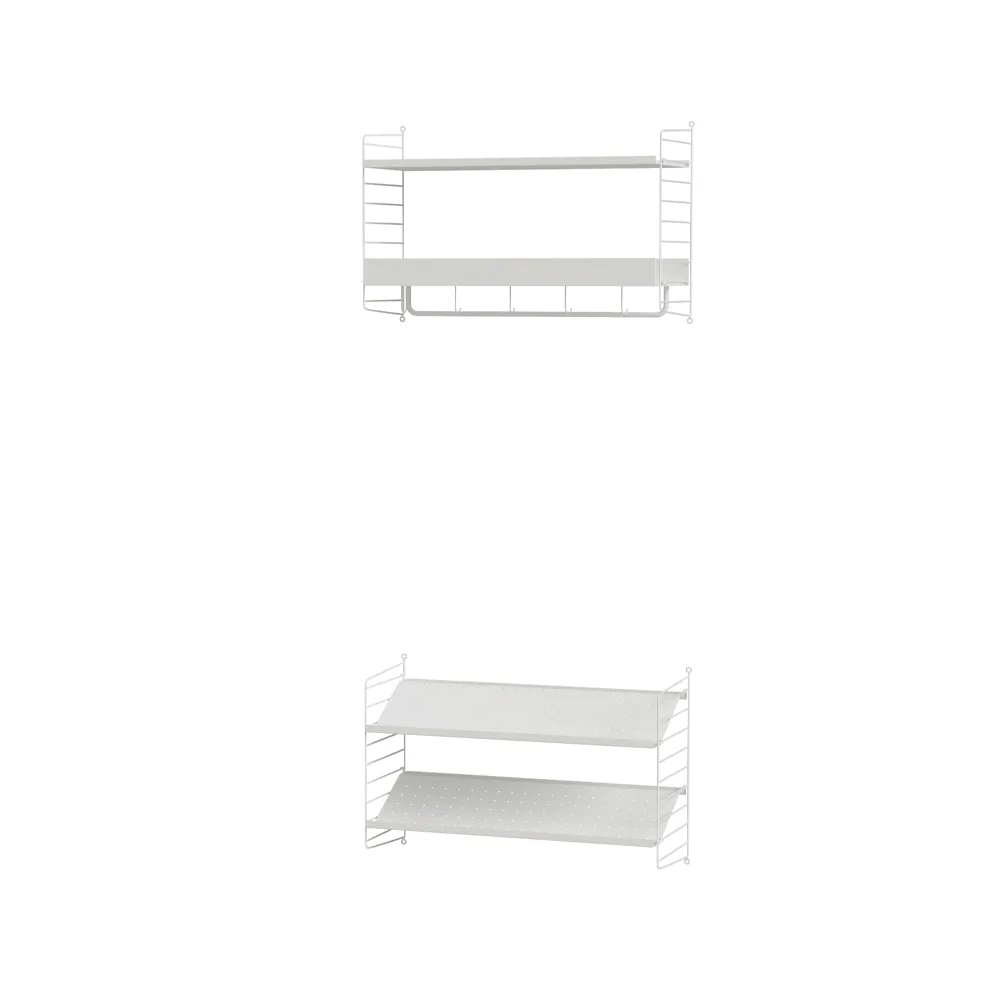 Scaffale da ingresso String bianco - combinazione Q,  String