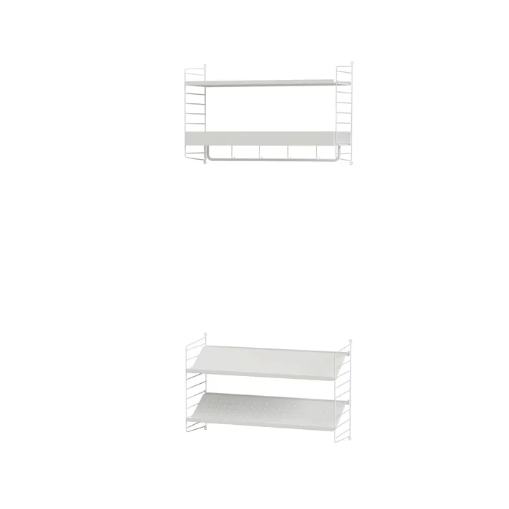 Scaffale da ingresso String bianco - combinazione Q - String